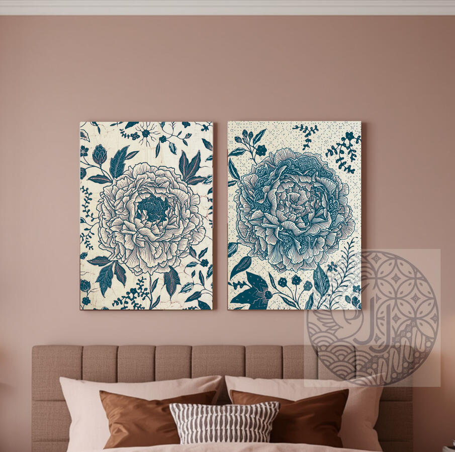 Grandmillennial Hydrangea Batik Print